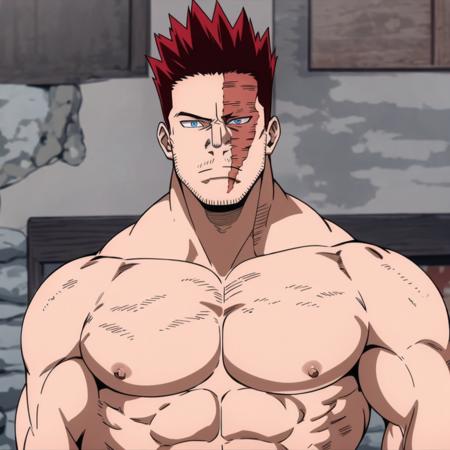 Endeavor, scar, blue eyes