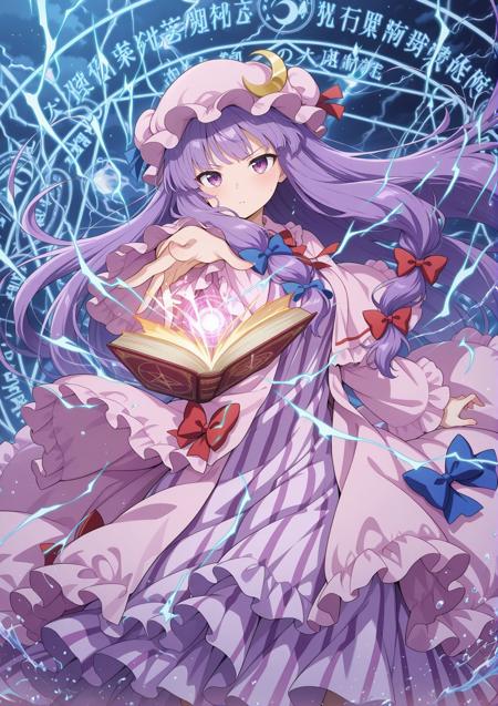 Patchouli Knowledge (Touhou Project), Patchouli (Loyal Elemental Magician)  & Patchouli (White Magic of the Great Library) Illustrious V1