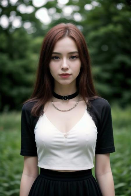analog photo, ((metal slave collar)), chain hanging down neck,
a gorgeous young woman, 18 years old, skinny, cblemish, simple dress, transparent dress
lace, stockings, short blut skirt, crop top,
redhead, red hair,
,in a castles garden, obedient,
innocent, in love, girlish, sexy, petite, realistic skin , texture, bokeh, sharp focus on subject,