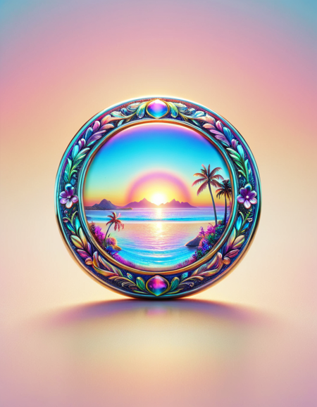professionally shot of a (ral-iricnt:1.2) , Misshapen, flora, Very wide view, Islandpunk, Mono Color, vibrant, <lora:ral-iricnt-sdxl:1>, professional creative, ambient light, unique, intricate, elaborate, cinematic atmosphere, badge, background inspired
