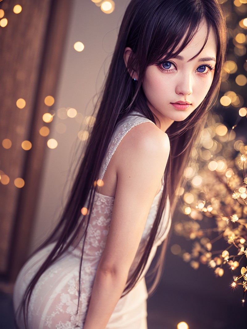 (best quality, masterpiece:1.2),ultra detailed,(photo realistic:1.4),solo,cute girl,full body,light_particles,<lora:KiraKi...