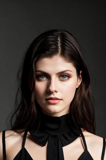 analog style, modelshoot style, portrait of alexandradaddario wearing a world with advanced genetic engineering, bold, dark colours, <lora:alexandradaddario:0.8><lora:epiNoiseoffset_v2Pynoise:1.0>