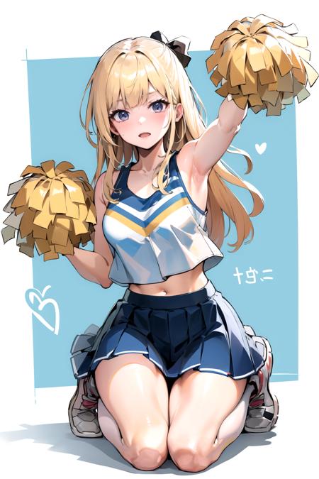 CheerleaderCL, pom_pom_(cheerleading), holding pom poms