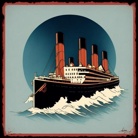 titanic in PrintDesign Style