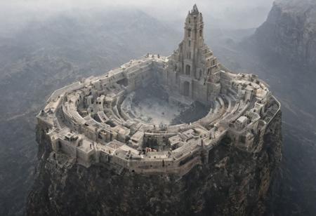POV view , DOF,
(Ancient civilization, Alien Prometheus movie scene, dune movie scene:1.5), (The colonial city of the future, in the mist-filled Grand Canyon, on an unknown Earth-like planet, 2 moon on sky, Spaceship flight connects colonies, waterfulls:1.3), (Machu Picchu, a mountain settlement, incredibly spectacular:1.2), (Mario Botta:1.3), (avant-garde, future, reality, science fiction, photorealistic), (modern architecture:1.2), White limestone with black granite, fountain, waterfall, landmark, square, path, narrow street,
(Large Files, Ultra Realistic, 8K, 16k, FHD, HD, VFX, Perfect, Photography, composition, Architecture Sales Photography, Architecture Competition, Ultra High Resolution, Cinematography, High Resolution Image:1.1), (dramatic lighting, direct sunlight, ray tracing, clear shadow:1.2),  (real landscape:1.1), (blurred background:1.0), (urban background, more_details) ,
great lighting, clear, hillscastel, <stardeaf-cold-arc>, xtower, industrialbuilding