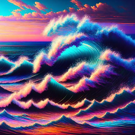 (glitchwave style:1) a painting of a wave crashing into the ocean <lora:djzGlitchWaveV21_LoraBooth:1>