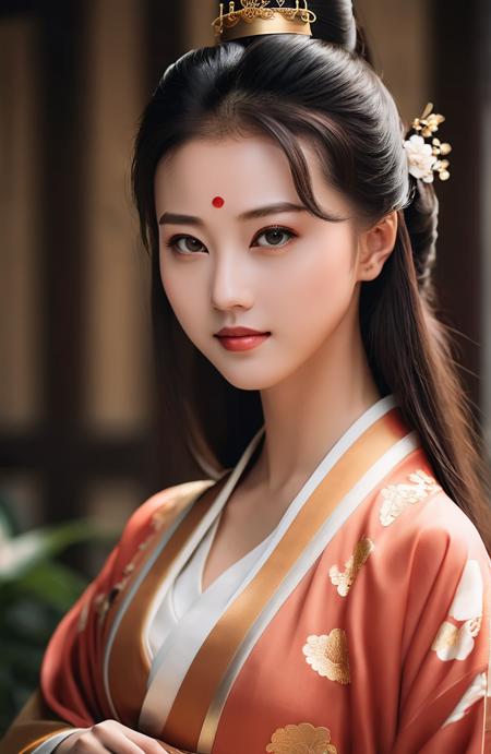 cinematic photo of (masterpiece,best quality,ultra high res:1.2),(photo-realistic:1.3),beautiful face,exquisite face,looking at viewer,
side_light,character portrait,
1girl,face_focus,<lora:zhouhaimei_XL_0_:1.1>,zhouhaimei,
hanfu,tang style outfits,<lora:hanfuTang_v32:0.5>,, 35mm photograph, film, bokeh, professional, 4k, highly detailed