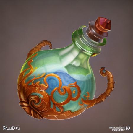 (Coloring page:1.3). potion bottle on a table. Studio shot, product shot. Low angle close up shot. Art by smoose2. Caustic reflections, shadows. (potionbottle :0.4)