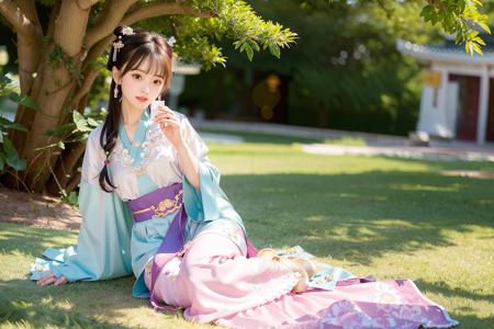 (4k, best quality), (realistic, photo-realistic), perfect hand,cute, dating, (nose blush), (closed mouth) small breasts, beautiful detailed eyes,1girl wearing tangstyle,<lora:japaneseDollLikeness_v10:0.3>,<lora:hanfu2.8:0.7>,(tangstyle,hanfu,full body:1.2)