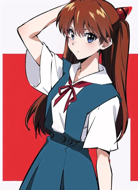 1girl,solo,souryuu asuka langley,(eva school uniform:1.1),ribbon,
<lora:eva_school_uniform:0.9>,