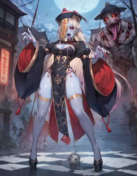 [Pony XL] Change-A-Character: Jiangshi-ify Your Waifu!