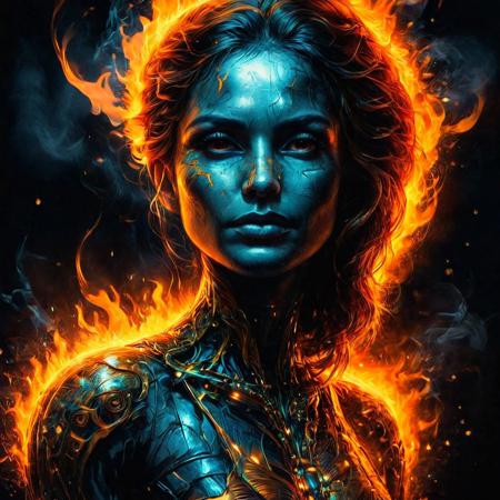 Silhouette real, breathtaking detailed, masterpiece, lovely, charming, awe-inspiring, radiant, magnificent. (real female withvibrant orange glowing smoldering accent and shiny gold color scheme:1.02). glossy.
<lora:InkArtXL_1.2:0.4> <lora:FaeTastic:0.35> . award-winning, professional, highly detailed . extremely high-resolution details, photographic, realism pushed to extreme, fine texture, incredibly lifelike, high contrast, well defined, realistic skin, detailed skin.