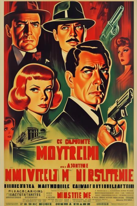 <lora:Movie Poster:1>Movie Poster - a vintage poster for a mystery movie including the title and credits