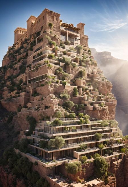 (The colonial city of the future, in the mist-filled Grand Canyon, on an unknown Earth-like planet, 2 moon on sky, Spaceship flight connects colonies:1.3), (Richard Meier:1.2), (Mario Botta:1.3), (avant-garde, future, reality, science fiction, photorealistic), (modern architecture:1.2), 
(Large Files, Ultra Realistic, 8K, 16k, FHD, HD, VFX, Perfect, Photography, composition, Architecture Sales Photography, Architecture Competition, Ultra High Resolution, Cinematography, High Resolution Image:1.1), (dramatic lighting, direct sunlight, ray tracing, clear shadow:1.2),  (real landscape:1.1), (blurred background:1.0), (urban background, more_details) ,
ac_neg1, great lighting, clear, hillscastel, frames