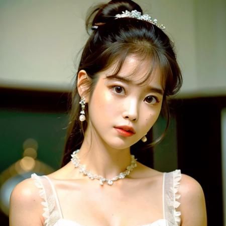 (((masterpiece))), best quality, ultra-detailed, an extremely delicate and beautiful,floating,high resolution,
iu,  <lora:IU_v2.0:1>, dynamic angle,dynamic pose, 1girl, delicate and beautiful brown eyes, brown hair, neck ribbon, beautiful face