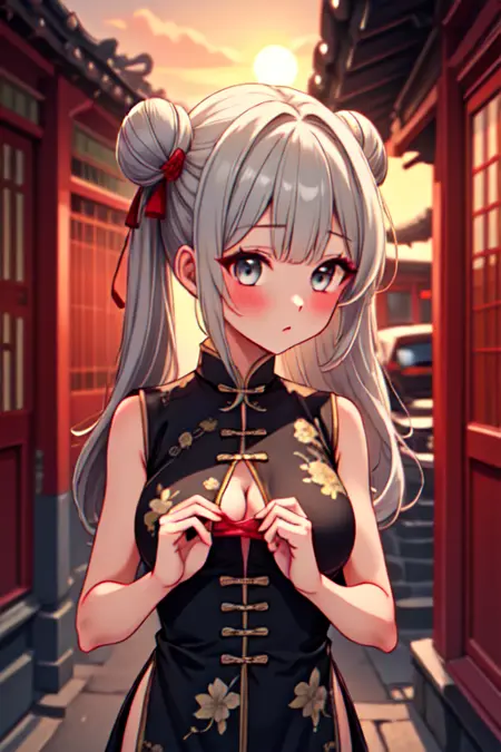 unbuttoning clothes by hands