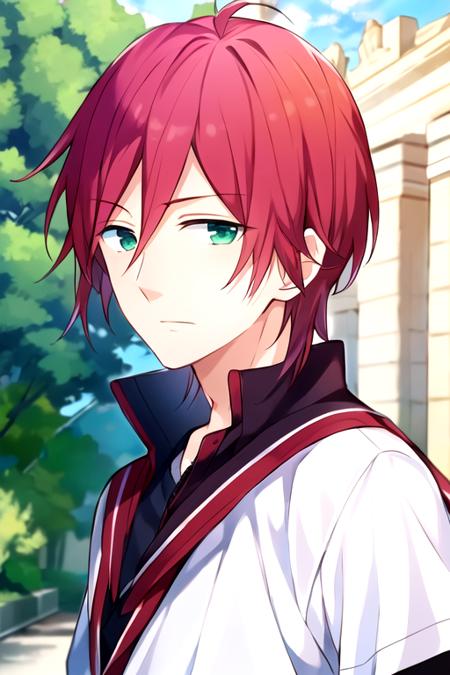 tomoya_matsunaga red hair green eyes