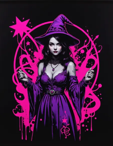 Blacklight Graffiti Style Flux