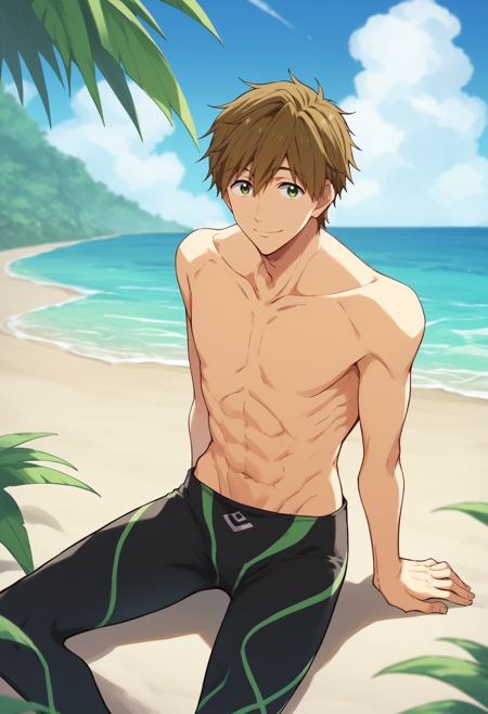 1boy, makototachibana, brown hair, green eyes