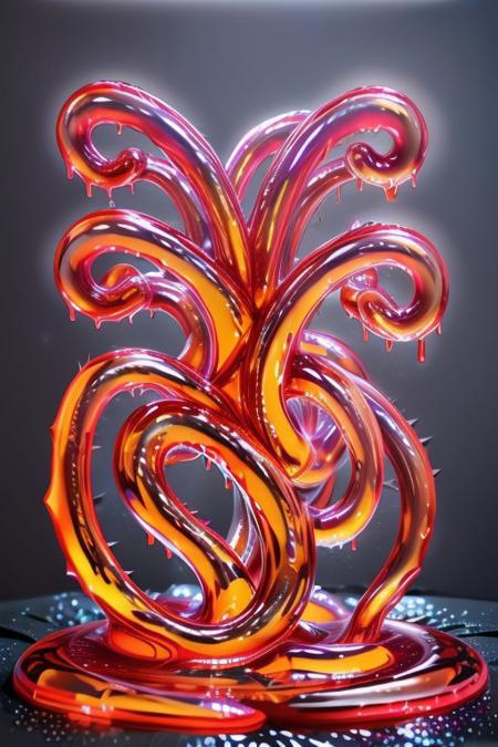 sl1m3d, score_9, score_8_up, score_7_up, high res image, masterpiece, best quality, (slime-morph:1.2), made of slime, exploding, slime explosion, shiny, glossy, wet, simple background, 
Spiky