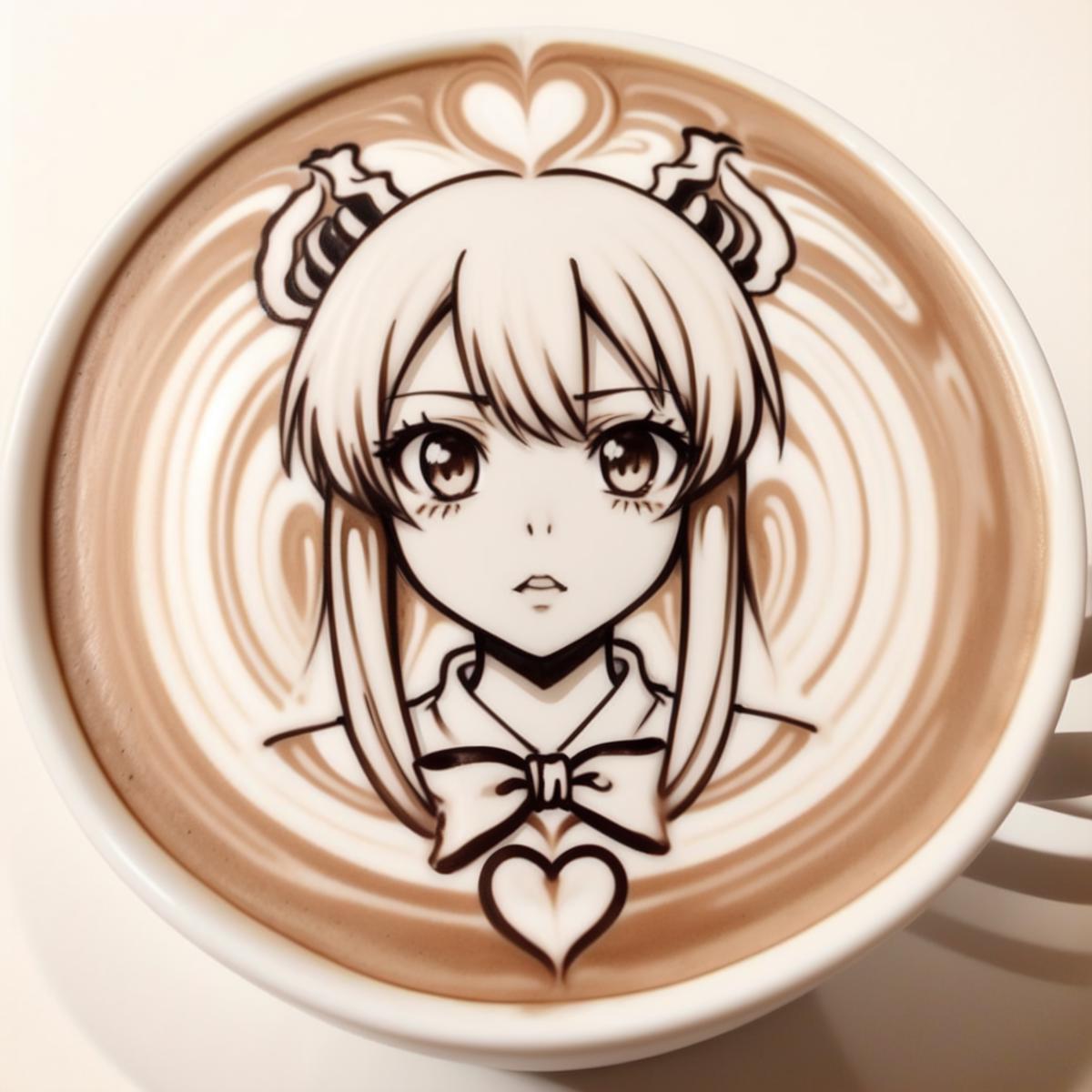 anime character latte art image by Liquidn2