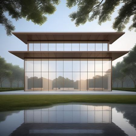 (masterpiece), best quality,8K,no humans,
shifanqu, demonstration area, outdoors,building,
scenery, tree, sky, reflection, grass, water, window, <lora:ZSDemonstrationV1.0:0.5>