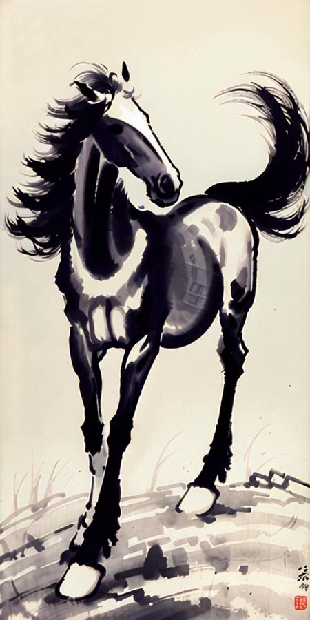 JZCG020 traditional chinese painting  horse