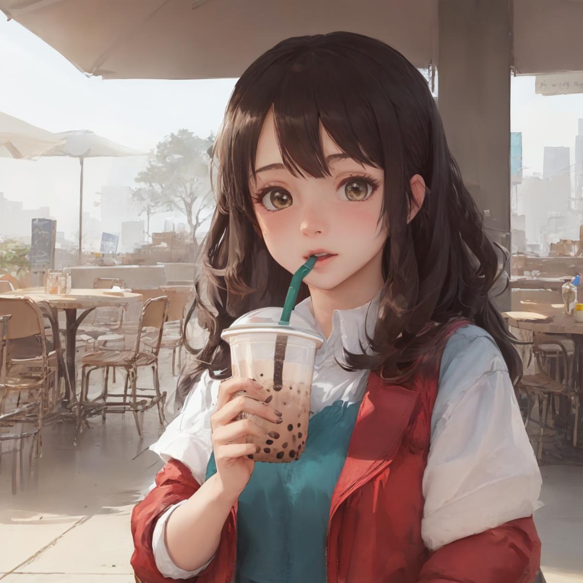 Hands-free Bubble Tea challenge image by oosayam