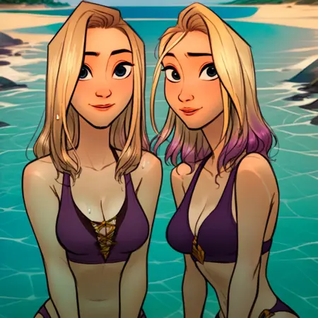 Suki and Alice -- Coral Island