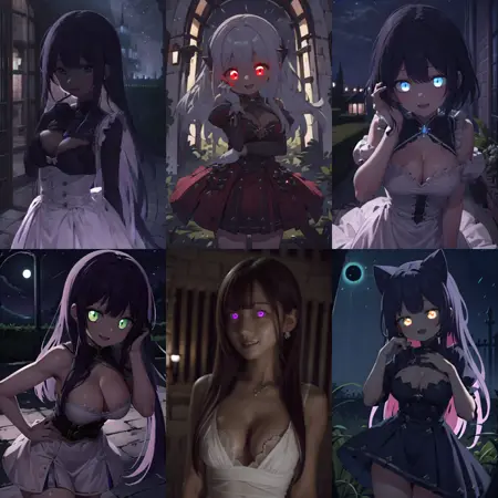Darkness / Glowing eyes  暗闇化/光る眼