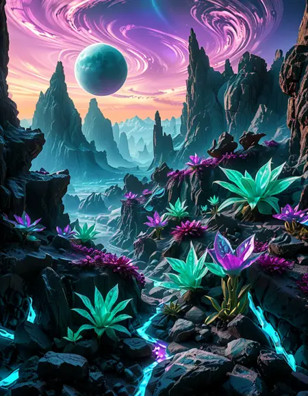 Alien planet background
