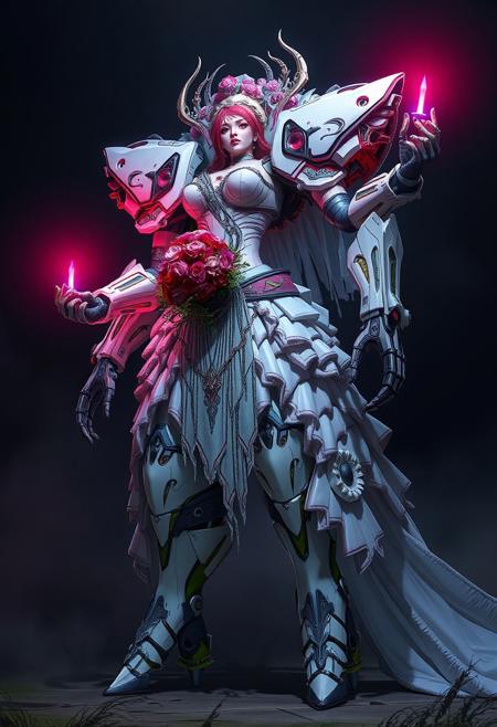 Deadly Mecha Bride, a giant piloted mecha in the form of a Bride
