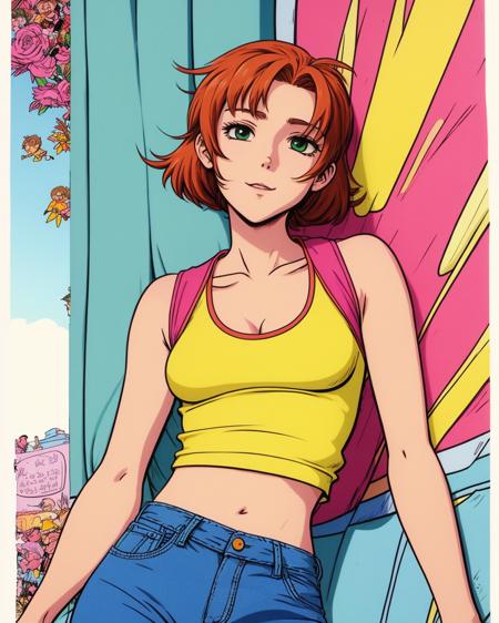  vintage 90's anime style