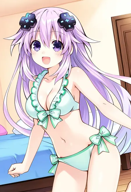 Gochiusa S1E8 Chiya's green bikini / ごちうさ 第1期8話千夜の緑の水着衣装