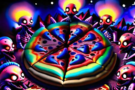 pizza_dreams , A digital painting by artist shawnmalloyrocks, a bunch of psychedelic colored ants covering a shattered cobalt blue watermelon, a ritual sacrifice with a pentagram circle, moonlit dusk, horror, Lovecraft, insanely detailed, ominous, dreadful, grotesque, rotting, horrifying, dim, 16k, UHD, dark lighting, illuminated floor, sharp focus, photo realistic, masterpiece