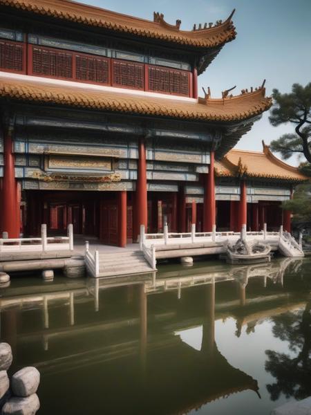 cnarchi, architecture, realistic, photo realistic, super detailed, high dynamic range , <lora:chinese_architecture_SDXL1.0:0.7>