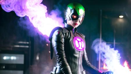 photo, smoke [Spiderman:Venom:(Green Lantern:1): ,0.5,0.65:bezier] scifi (superangers style:1) an attractive woman wearing a colorful mask and armor and black leather jacket, (lightning:1), energy, in a dark room<lora:djzSuperRangersV1-lyco:0.8> (friendzone style:1) <lora:djzFriendzoneV21:0.3> (ascendentredux style:1) <lora:djzAscendentRedux:0.6>