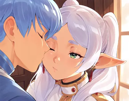 Frieren and Himmel - Squeezable image set style | [Illustrious]