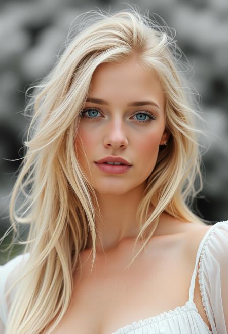 The most beautiful blonde girl of the World. Portrait.
