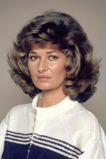 A studio photo of stephaniebeacham woman posing in a totally closed white unpatterned wool knit 1980s polo neck sweater and full-length dark blue 1980s denim jeans, simple white background, high detail on face, (best quality:1.2), ultra high res, beautiful, ultra detailed, aesthetic