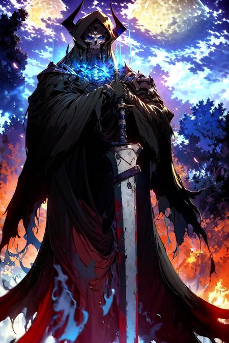 ha sang,king hassan \(fate\),1boy,weapon,solo,cloak,male focus,sword,moon,sky,black cloak,night,cloud,holding weapon,hood,outdoors,holding,looking at viewer,holding sword,hood up,cloudy sky,<lora:ha sang_çåæ¡>,, (masterpiece), (best quality), HDR, intricate detail,