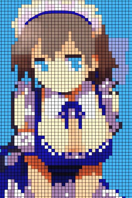 Anime pixel art grid - lomielite