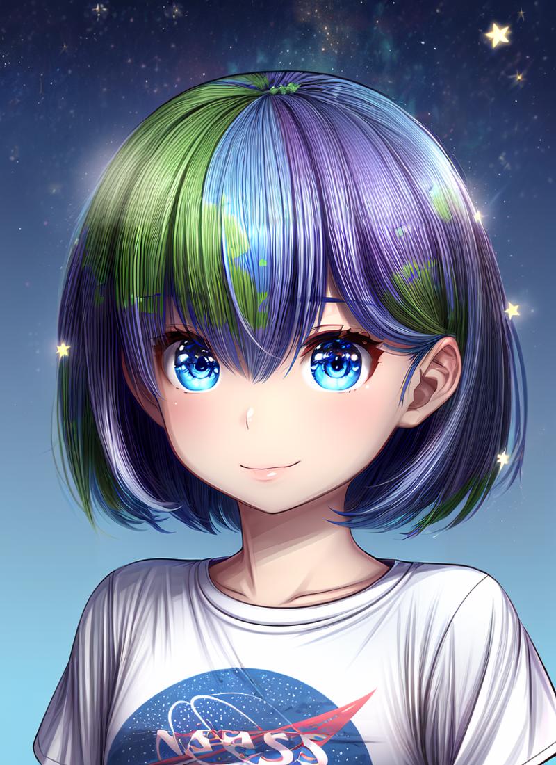 Earth Chan (Simple Anime Shading) image by worgensnack