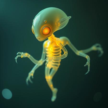 Masterpiece protozoa/humanoid, bioluminescence translucent  body, with no ears and no nose, 32k, 16k, 8k, masterpiece, cinematic art,