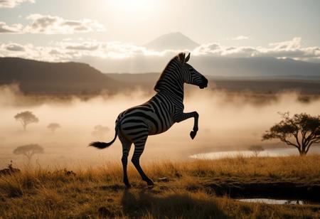 score_9, score_8_up, score_7_up, silhouette_with_gold_foil, zebra in the wild, outside, 
1zebra, dynamic pose, BREAK,
silhouette_with_gold_foil, 2d, flat,
Mist, fog, clouds, African grasslands, distant Mount Fuji, golden rocks, black scrub trees, black watering hole,