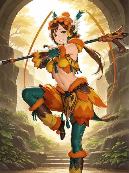 Monster Hunter - Kecha Wacha Armor (奇猿狐/ケチャ装備) illusXL