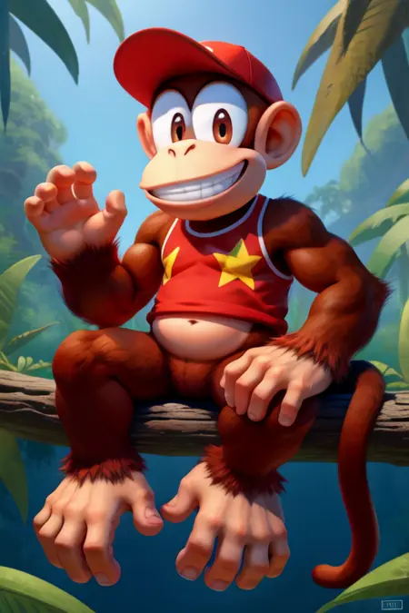 Diddy Kong (Donkey Kong Series), Furry Character LoRA