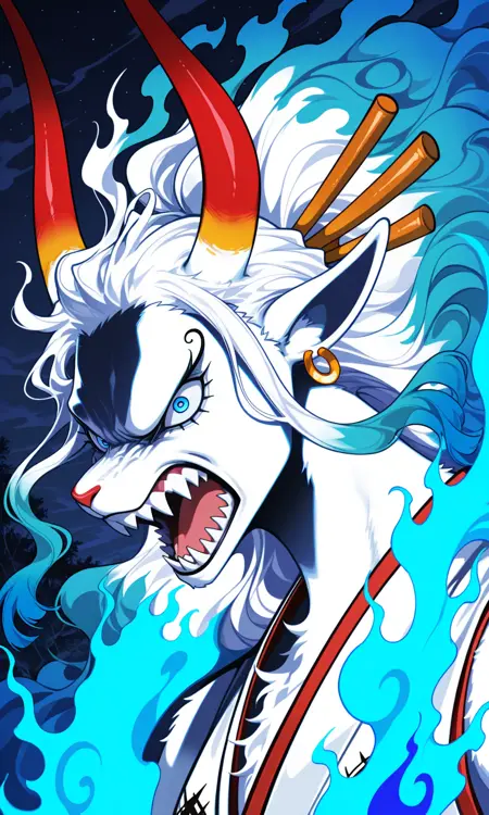 Yamato's hybrid form | One Piece