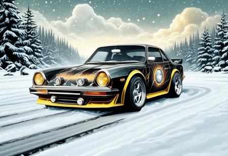 cuteup, cute, cutieup, car made of RetroBG, RetroBG, cat made of RetroBG, snow, ice, Surreal with macabre undertones, earthy surreal edge,  car made out of countless RetroBG, snow, ice, hyper detail, masterpiece, score_10, randshadscree, anime drawing style, anime movie, driving at high speed,countless galaxy,yellow,  sports car made out of fr0stwrld, snow, ice, bright blue and yellow energized sport car, score_9, score_8_up, score_7_up, score_6_up, shiny, driving, shiny, cloudy forest, Made of fluffy clouds, clutter, trash, fr0stwrld, snow, ice, Retro, RetroBG