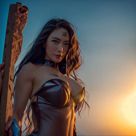 chinese Wonder Woman gets creampie during the fight, cum streaming out of her pussy. Dirty, tired superhero, raped,open leg(on the beach)((nice face))slut,8k,hight,long leg,smile,ahegao,best quality,cinematic light,(((cum in pussy)))(photorealistic:1.4), (detailed face and eyes),realcumAI, Style-Moana,rolling_eye, exhibit <lora:LCMin:1.2>